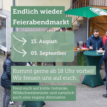 Yuhu! Endlich wieder Feierabendmarkt in Nieder-Ohmen! 😍
Kommt vorbei und genießt den Abend. 💚

Lasst gerne ein Like da, teilt den Beitrag und sagt Freunden/Bekannten Bescheid. 🤝

#feierabendmarkt #regional #vogelsberg #klimafairein #event